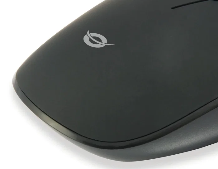 Conceptronic REGAS01B Ratón Óptico USB 1200 DPI para Oficina, Ambidextro, Color Negro, con Interruptor DPI (800/1000/1200), Plug and Play, Acabado en Goma