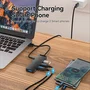 Vention CHLBD Hub USB 3.2 Gen 1 de 4 Puertos con Carga PD, 5 Gbps, Cable de 0.5m, Negro