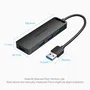 Vention CHLBD Hub USB 3.2 Gen 1 de 4 Puertos con Carga PD, 5 Gbps, Cable de 0.5m, Negro