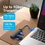 Vention CHLBD Hub USB 3.2 Gen 1 de 4 Puertos con Carga PD, 5 Gbps, Cable de 0.5m, Negro
