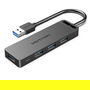 Vention CHLBD Hub USB 3.0 de 4 Puertos con MicroUSB PD, Velocidad 5 Gbps, Compacto y Portátil