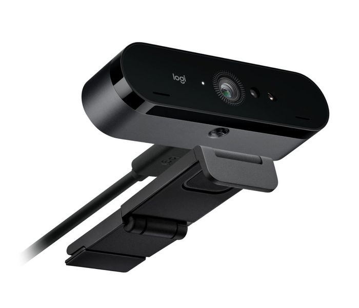 Logitech Brio 4K Webcam 4K UHD, HDR, USB-A, Campo de Visión 90°/78°/65°, para Reuniones Profesionales