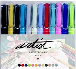 ARTIST BY ALEX BOG Estuche 12 lápices de colores infinitos Artist