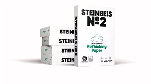 Papel A4 Steinbeis Nº2 80G 500H 100% Reciclado (Set de 5) Papel A4 Steinbeis Nº2 80G 500H 100% Reciclado (Set de 5)