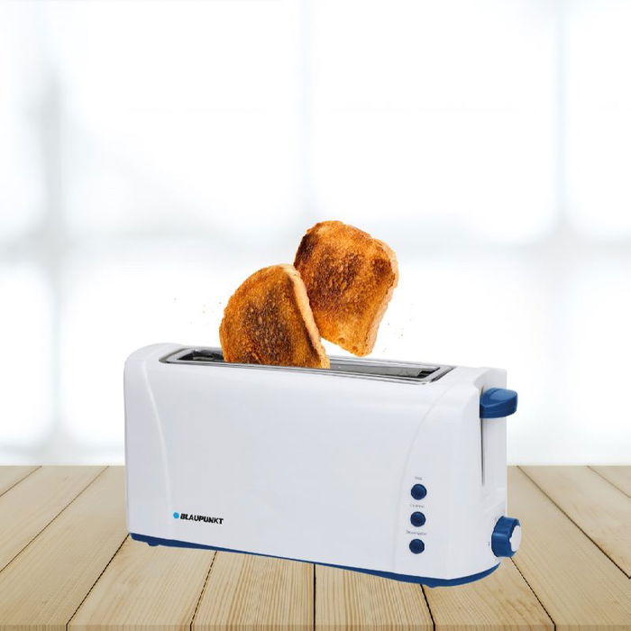 BLAUPUNKT Tostador de Boca Ancha, 1000W de Potencia, Ranura Larga para Tostadas Enteras, Ideal para Hogar y Cocina