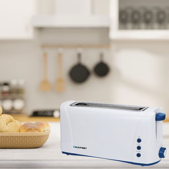 BLAUPUNKT Tostador de Boca Ancha, 1000W de Potencia, Ranura Larga para Tostadas Enteras, Ideal para Hogar y Cocina