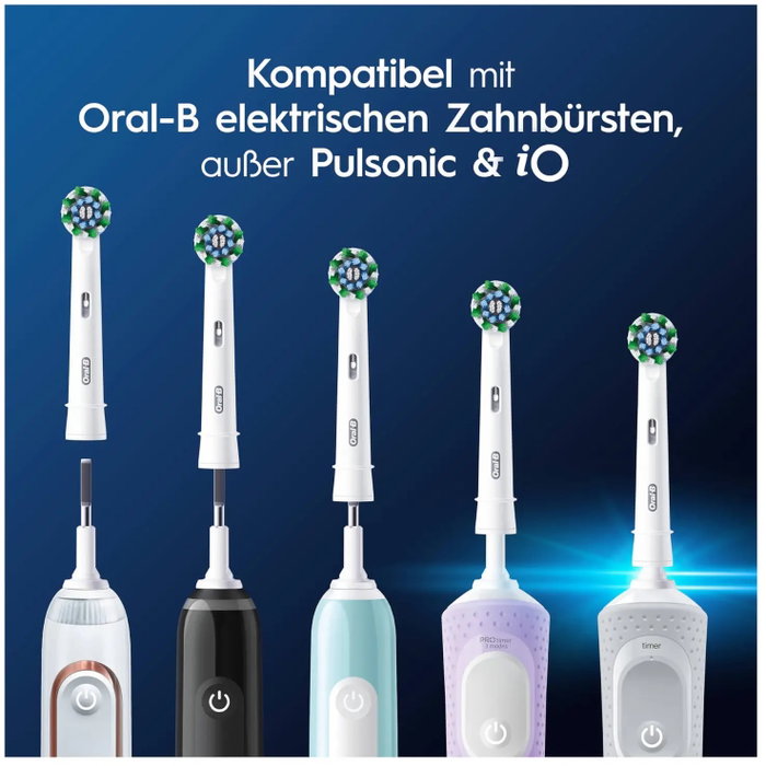 Oral-B CrossAction Pro Cabezales de Repuesto 4uds Blanco