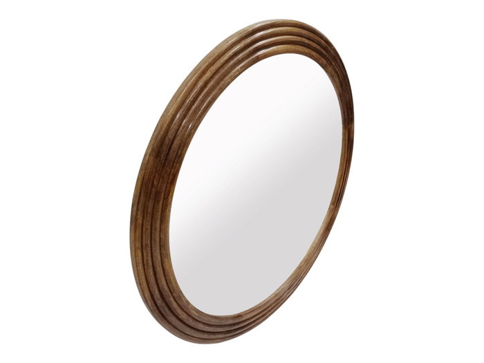 DKD Home Decor Espejo de Mango y Cristal 120x120 3D Natural