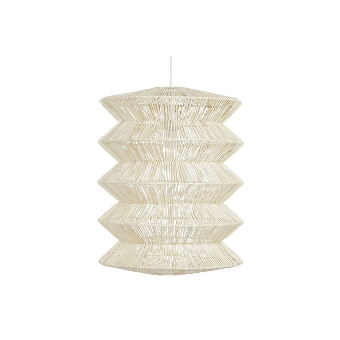 DKD Home Decor Lámpara de Techo de Ratán y Hierro Natural 40x40x54 cm