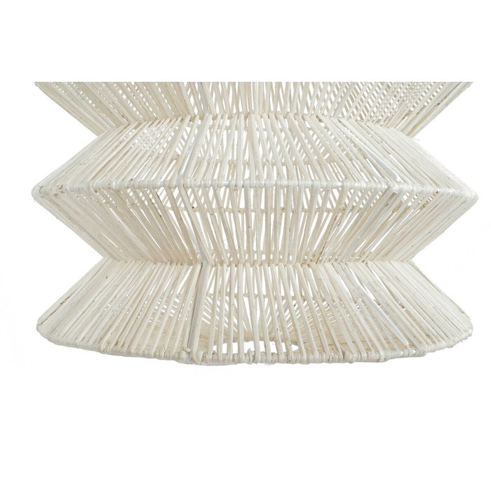 DKD Home Decor Lámpara de Techo de Ratán y Hierro Natural 40x40x54 cm