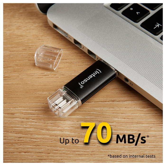 Intenso Twist Line 64 GB USB-A y USB-C Antracita