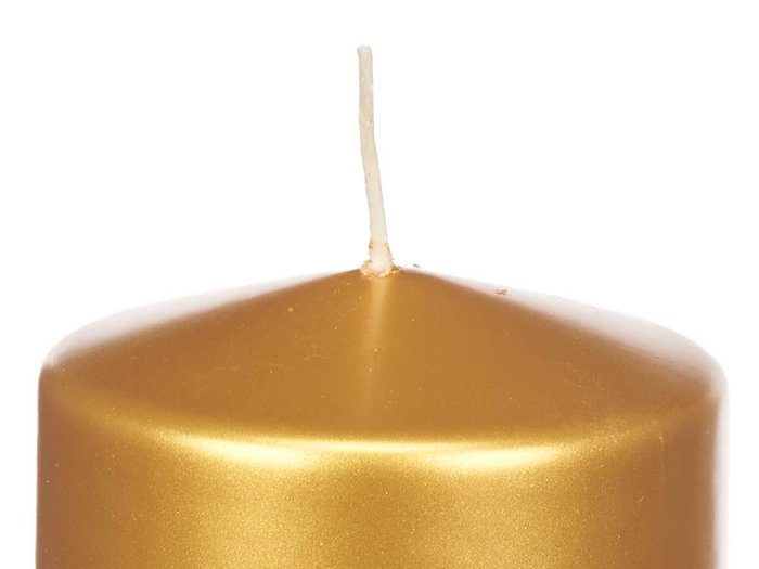 Acorde Vela Taco Oro Ancha 10 cm Cera (Set de 12)