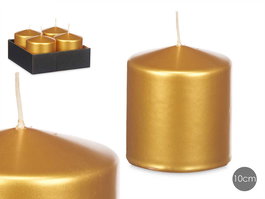 Acorde Vela Taco Oro Ancha 10 cm Cera (Set de 12)