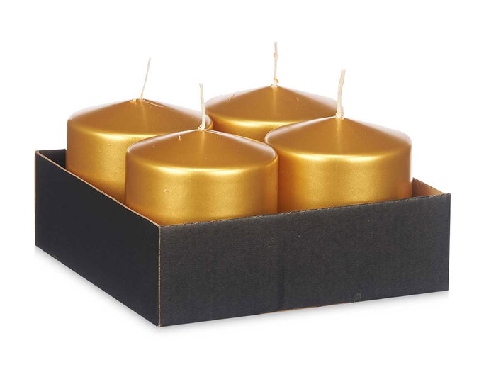 Acorde Vela Taco Oro Ancha 10 cm Cera (Set de 12)