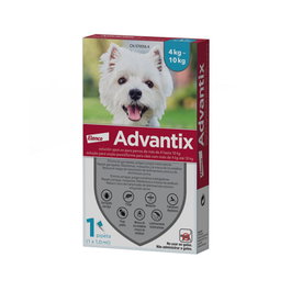 Elanco Advantix Spot On para Perros de 4 a 10 kg, Pipeta 1 x 1 mL, Tratamiento Antiparasitario