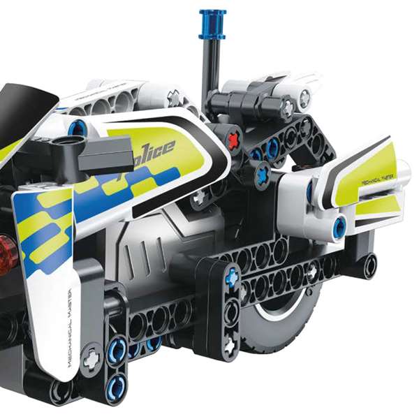 Color Baby Juego Construccion Moto Policia Retrofriccion 193 Piezas 7x19x9 cm