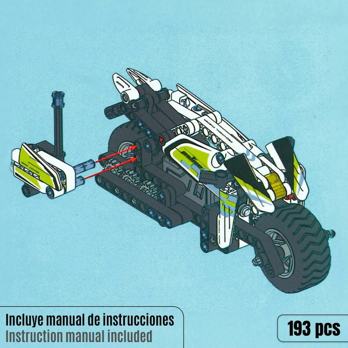 Color Baby Juego de Construcción Moto Policía retrofricción 193 piezas Color Baby Juego de Construcción Moto Policía retrofricción 193 piezas