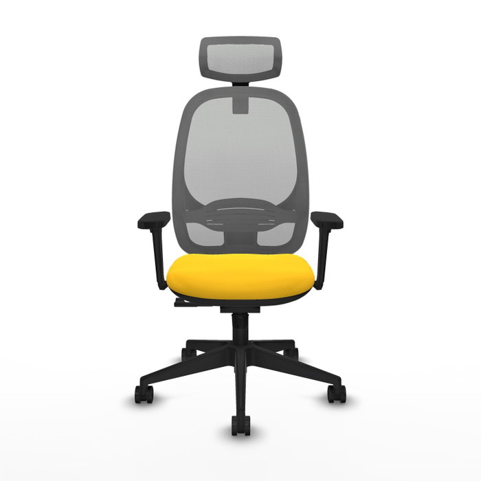PIQUERAS Y CRESPO Silla de oficina Cilanco con mecanismo Sincro, Amarillo y Gris PIQUERAS Y CRESPO Silla de oficina Cilanco con mecanismo Sincro, Amarillo y Gris