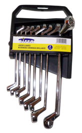 SIFER Juego de Llaves Acodadas Cromadas 6-22 mm