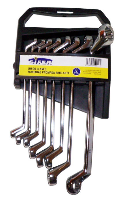 SIFER Juego de Llaves Acodadas Cromadas 6-22 mm SIFER Juego de Llaves Acodadas Cromadas 6-22 mm