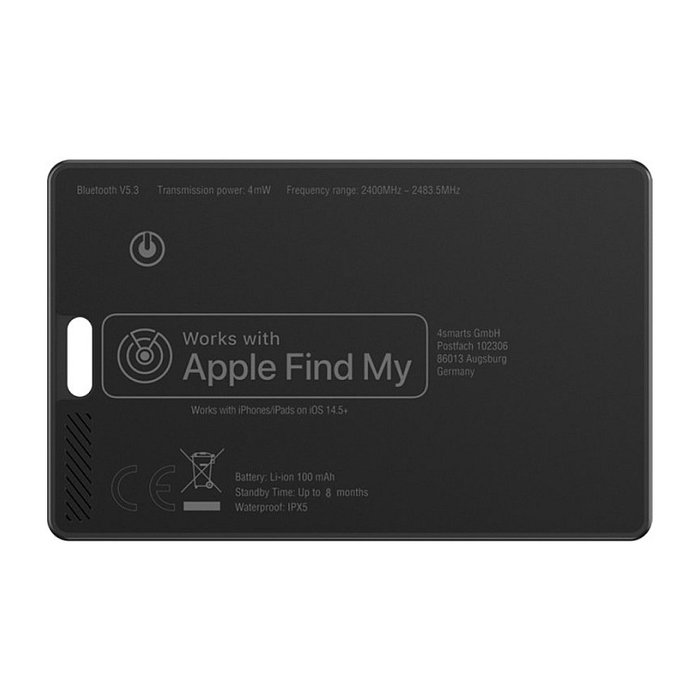 4smarts 541323 Tarjeta Localizadora SkyTag Card ReCharge Inalámbrica Recargable Compatible Universal Negro 4smarts 541323 Tarjeta Localizadora SkyTag Card ReCharge Inalámbrica Recargable Compatible Universal Negro