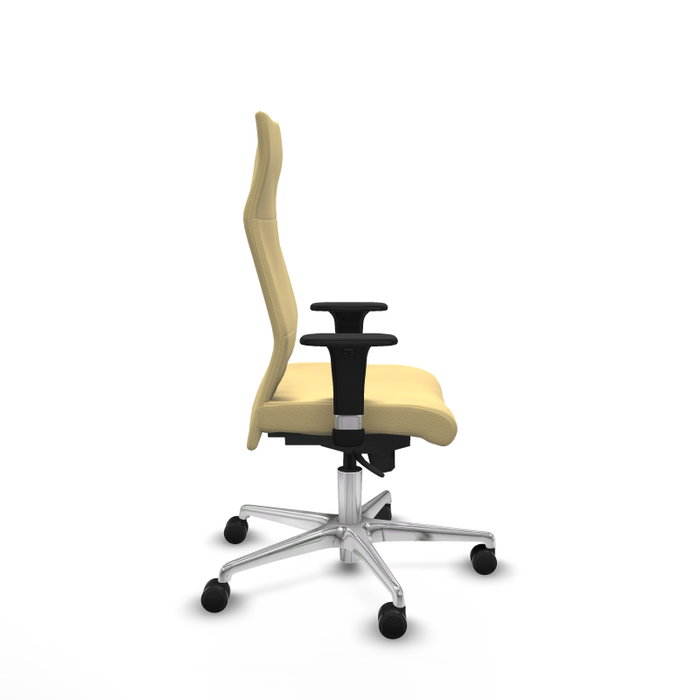 PIQUERAS Y CRESPO Sillón Albacete con mecanismo Sincro, Similpiel Crema