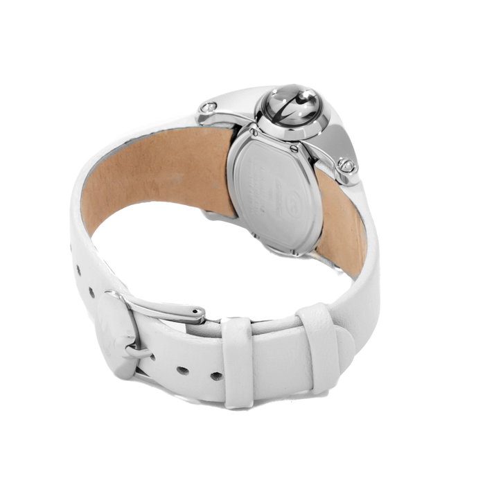 Chronotech Reloj CT7681L-09 con correa de piel blanca