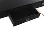 DKD Home Decor Mesa de Centro de Madera y Metal Negra con 3 Cajones