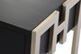 DKD Home Decor Mesa de Centro de Madera y Metal Negra con 3 Cajones