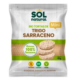 SOLNATURAL Tortitas De Trigo Sarraceno Mini 45Gr. Bio Sin Gluten