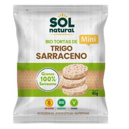 SOLNATURAL Tortitas De Trigo Sarraceno Mini 45Gr. Bio Sin Gluten