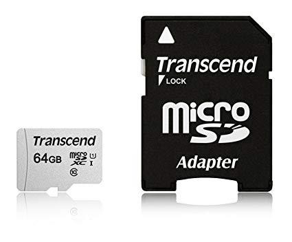 Transcend microSDXC 300S 64GB con Adaptador Plata Transcend microSDXC 300S 64GB con Adaptador Plata