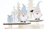 DKD Home Decor Trineo Decoración Navidad Azul Gris 11 x 5.5 x 12.5 cm (12 Unidades)