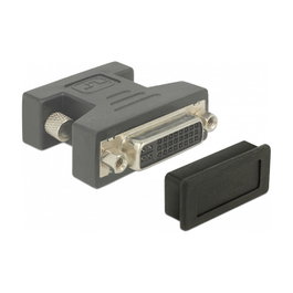 DeLOCK 60160 Cubierta antipolvo para puerto DVI, 10 unidades, Negro