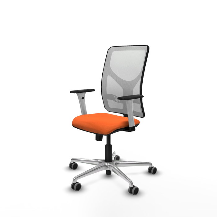 PIQUERAS Y CRESPO Silla de oficina Motilla Naranja y Blanco