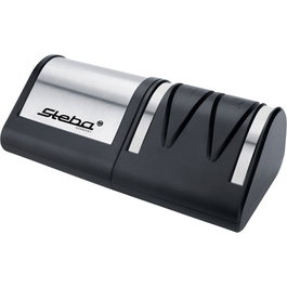 Steba KS 1 Afilador de cuchillos eléctrico con rectificado de 2 fases, Plata / Negro