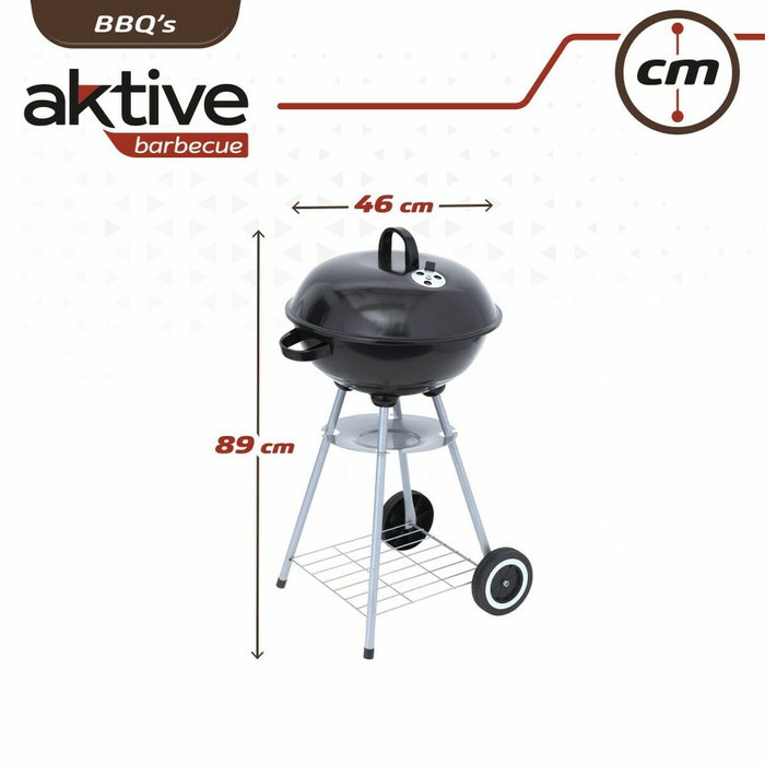 Color Baby Barbacoa de carbón redonda con tapa Aktive 46cm Color Baby Barbacoa de carbón redonda con tapa Aktive 46cm