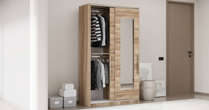 Hanah Home Armario Sonoma Tablero de Partículas Melaminado 16mm 120x207x52cm