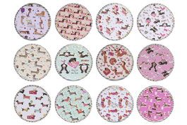 DKD Home Decor Posavasos de Dolomita Perrito Multicolor