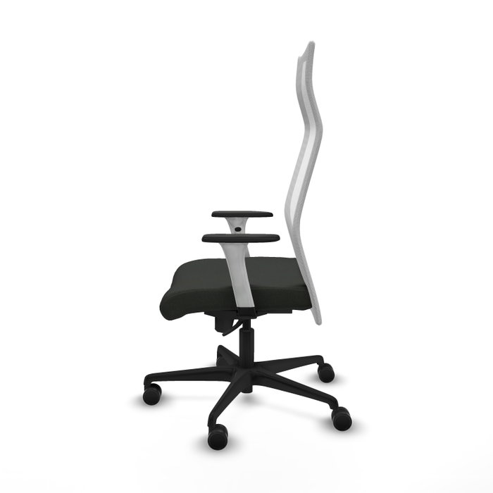 PIQUERAS Y CRESPO Sillón Albacete Mecanismo Sincro Tela Negra y Malla Blanca PIQUERAS Y CRESPO Sillón Albacete Mecanismo Sincro Tela Negra y Malla Blanca