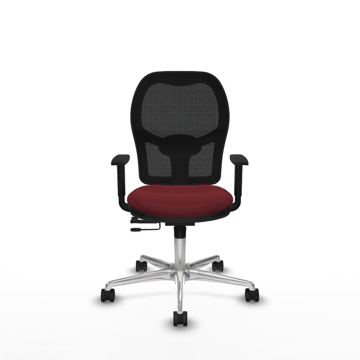 PIQUERAS Y CRESPO Silla de oficina Jorquera Sincro/Traslack Granate y Negro