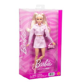 Mattel Muñeca Barbie Deluxe con Chaqueta Vaquera Rosa 32x20x8 cm Edad Mínima 36 Meses