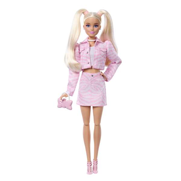 Mattel Muñeca Barbie Deluxe con Chaqueta Vaquera Rosa 32x20x8 cm Edad Mínima 36 Meses