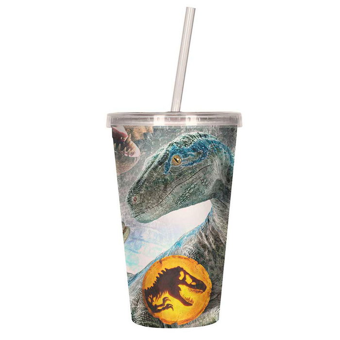SD Toys Vaso lenticular 3D Biosync Jurassic Park 50ml Tapa Enroscable
