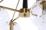 DKD Home Decor Lámpara Techo Moderno Dorado Blanco Metal Cristal 64 x 64 x 64 cm