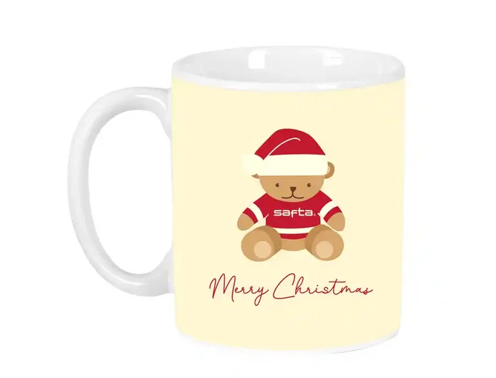 Safta Taza Grande Osito Beige Felices Fiestas Safta Taza Grande Osito Beige Felices Fiestas
