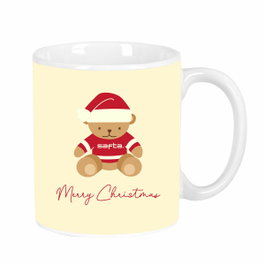 Safta Taza Grande Osito Beige Felices Fiestas