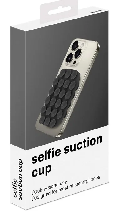 Celly FIXSQUAREBK Soporte Pasivo Universal para Teléfono Móvil/Smartphone con Ventosa - Negro