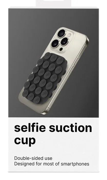 Celly FIXSQUAREBK Soporte Pasivo Universal para Teléfono Móvil/Smartphone con Ventosa - Negro