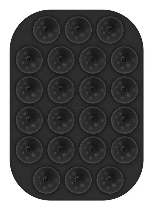 Celly FIXSQUAREBK Soporte Pasivo Universal para Teléfono Móvil/Smartphone con Ventosa - Negro